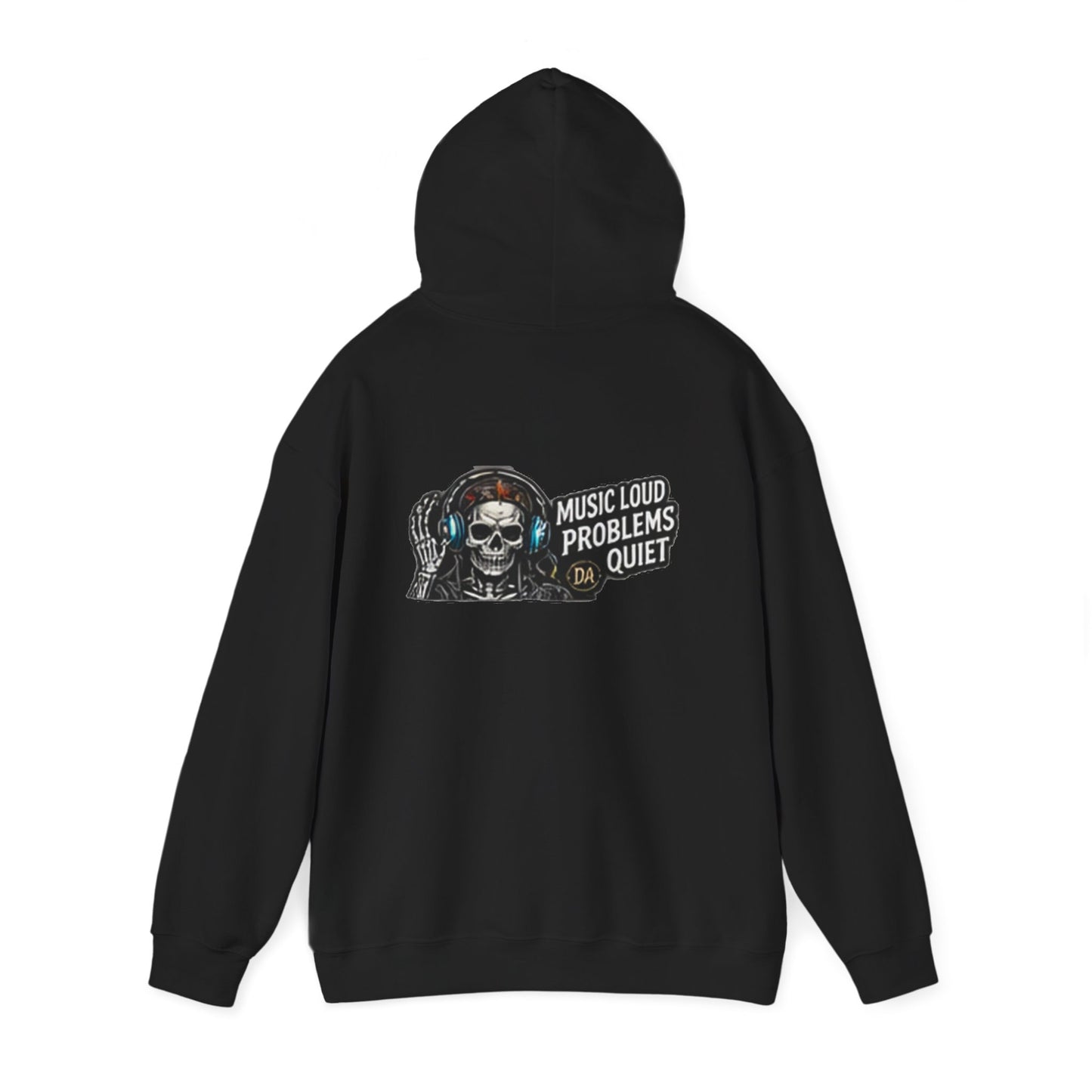 Music Loud, Problems Quiet — Back-Print Graphic Hoodie