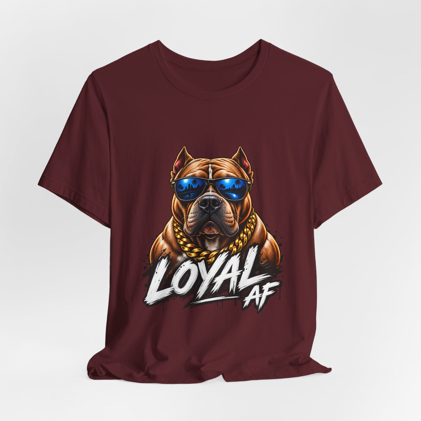 Loyal AF Pitbull T-Shirt — Cool Sunglasses Dog Graphic Tee