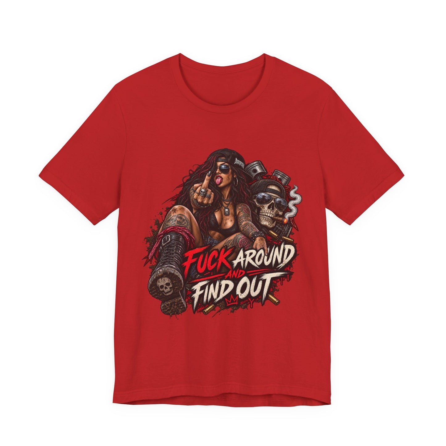 Rebel Biker Tee — “Fuck Around and Find Out” Graphic T‑Shirt