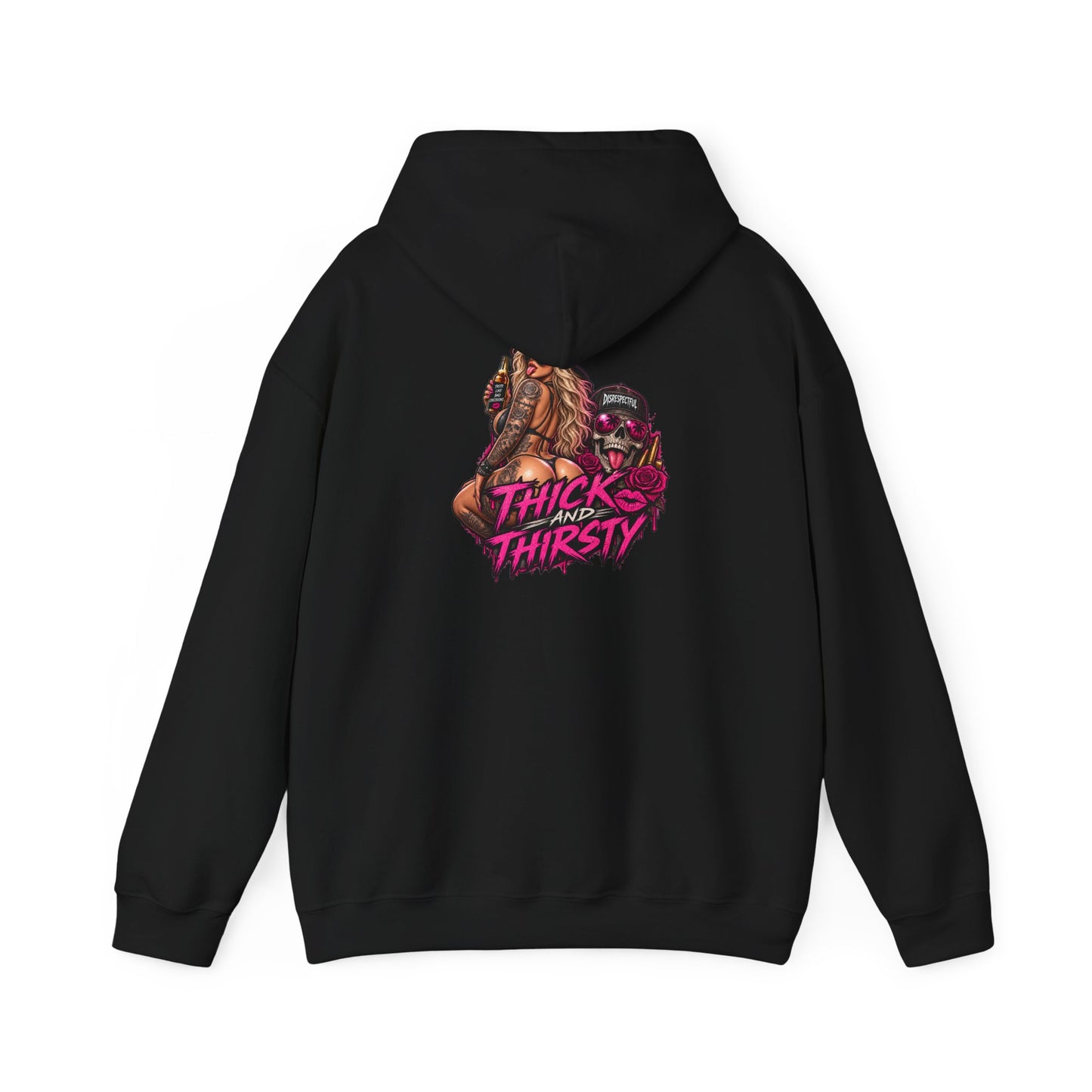 Thick and Thirsty — Back-Print Graphic Hoodie