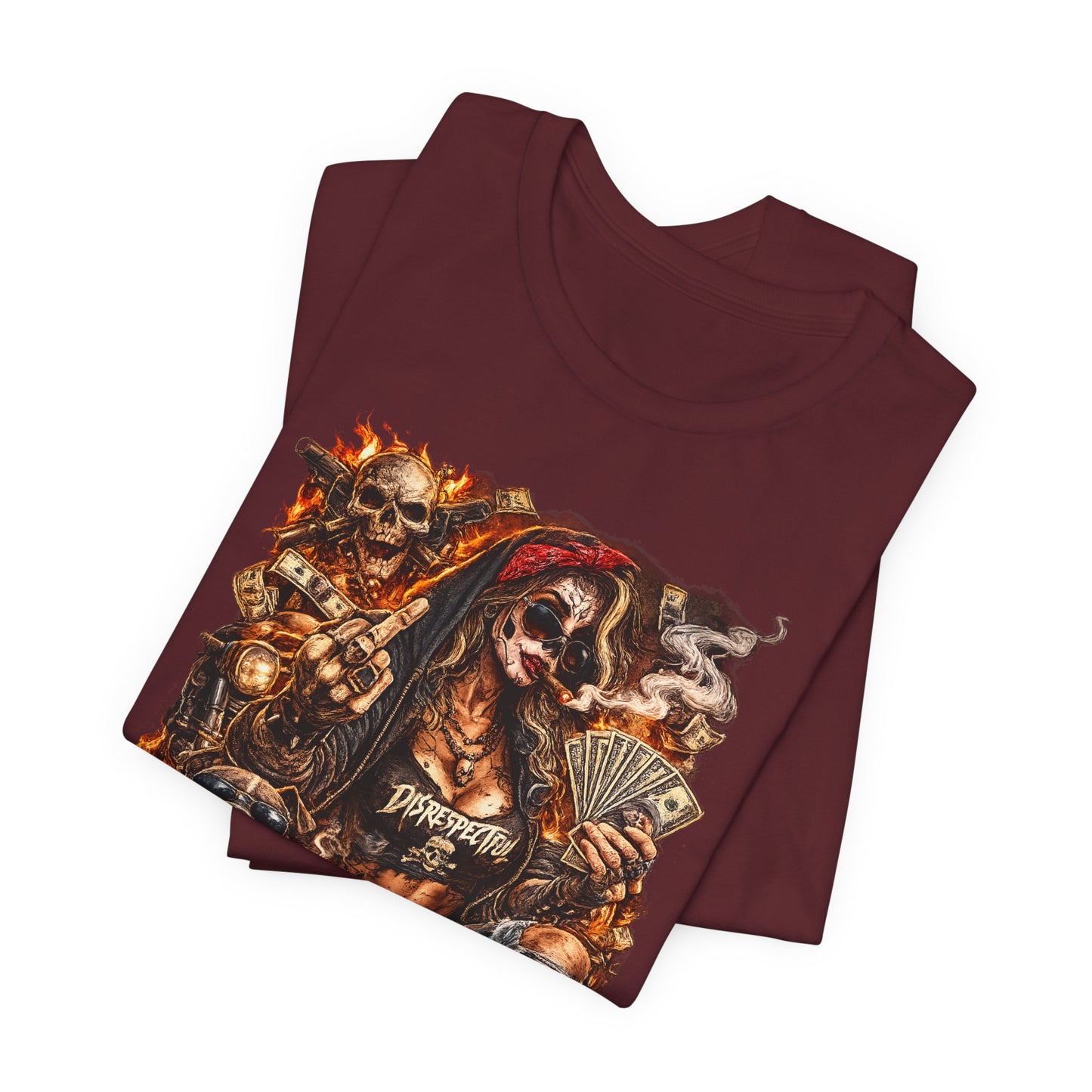 Skull Gambler Graphic Tee — Grim Reaper Poker Night T-Shirt