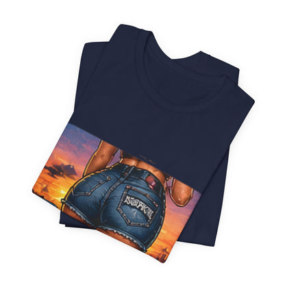 Sunset Denim — Retro Pin-Up Graphic Tee