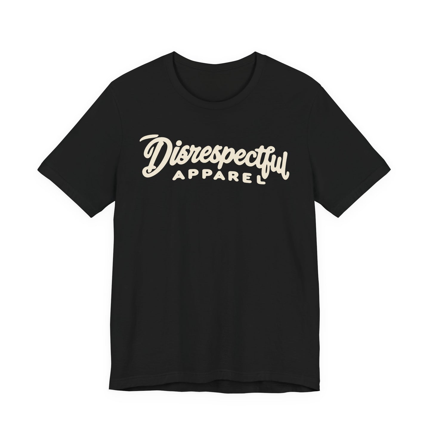 Disrespectful Apparel Script Logo Tee — Casual Graphic T-Shirt