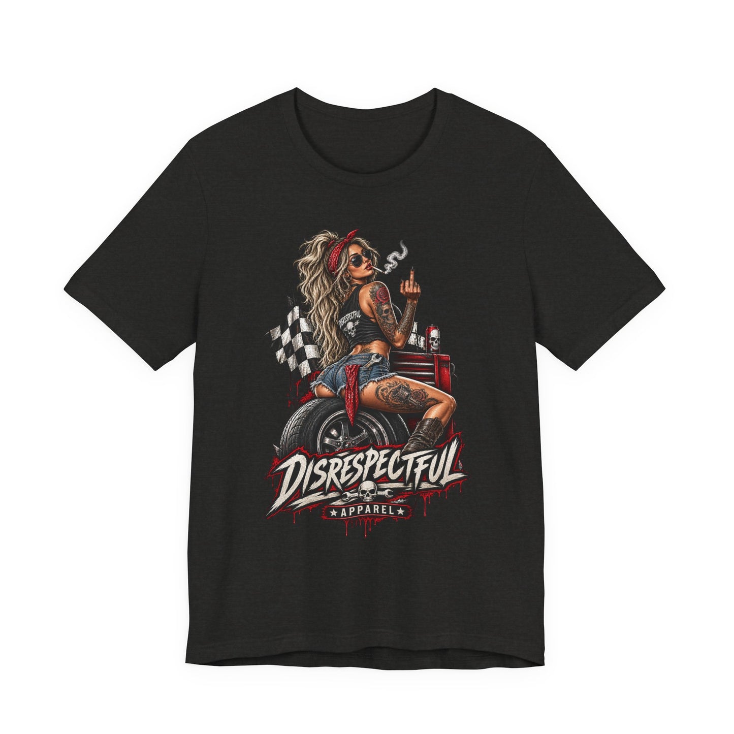 Disrespectful Apparel Biker Girl Graphic Tee