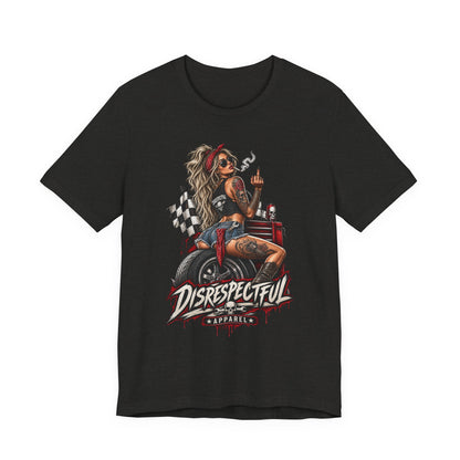 Disrespectful Apparel Biker Girl Graphic Tee