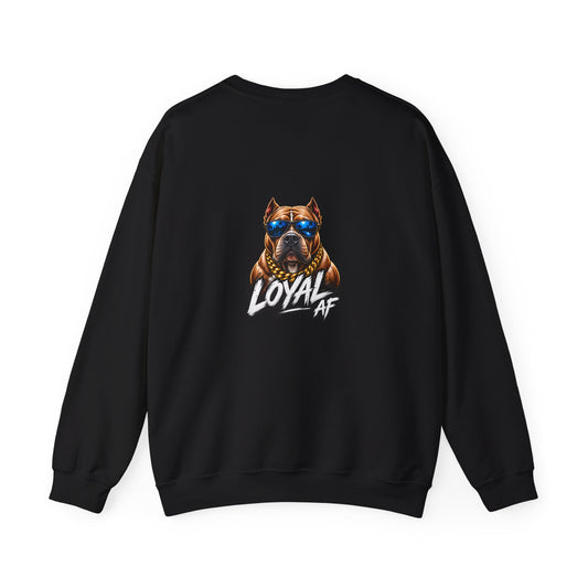 Loyal AF Pitbull — Back-Print Graphic Crewneck