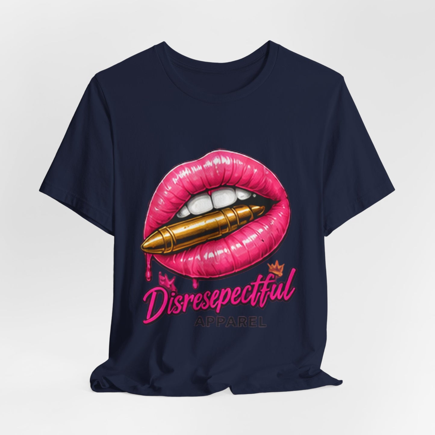 Kiss Kiss Bang Bang — Pink Lip & Bullet Graphic Tee
