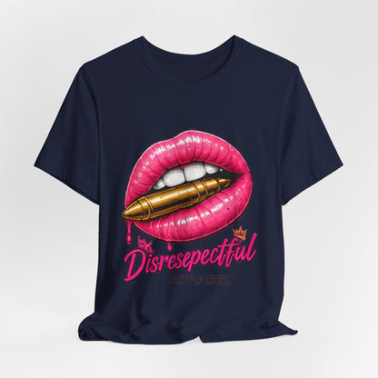 Kiss Kiss Bang Bang — Pink Lip & Bullet Graphic Tee