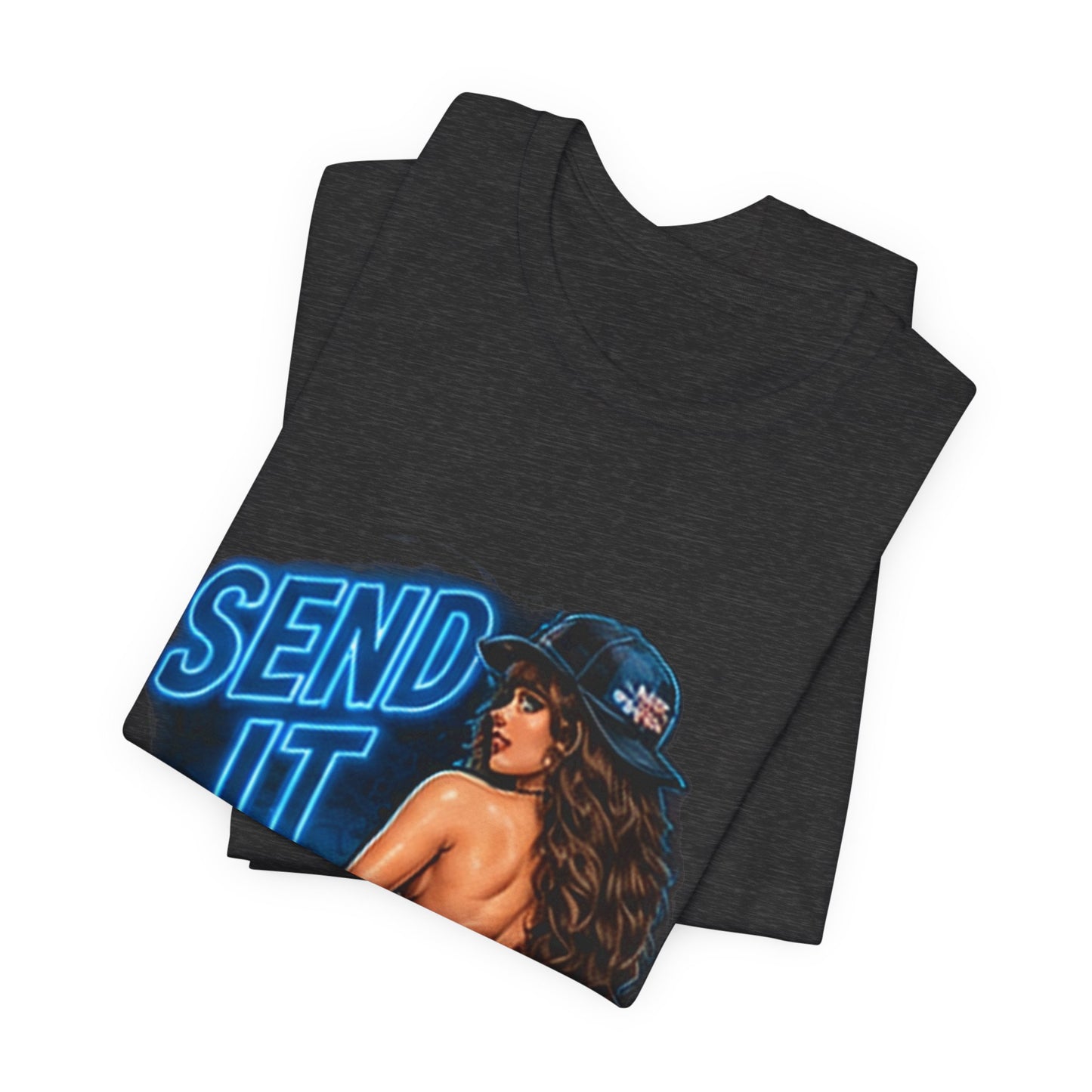 Send It Pinup Tee — Retro Car & Pinup Graphic Tee