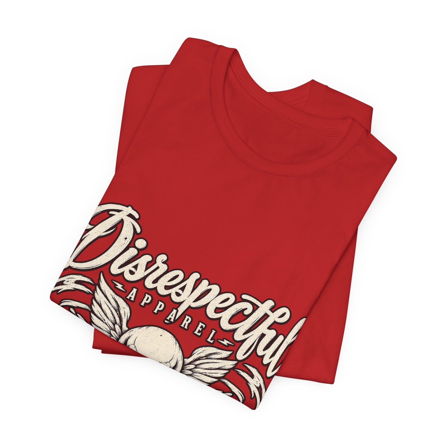 Disrespectful Apparel Skull Tee - Vintage Winged Skull Graphic Shirt