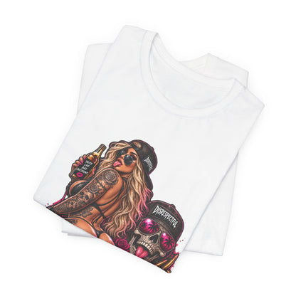 Thick and Thirsty Tee — Retro Pinup Skull Graphic T-Shirt