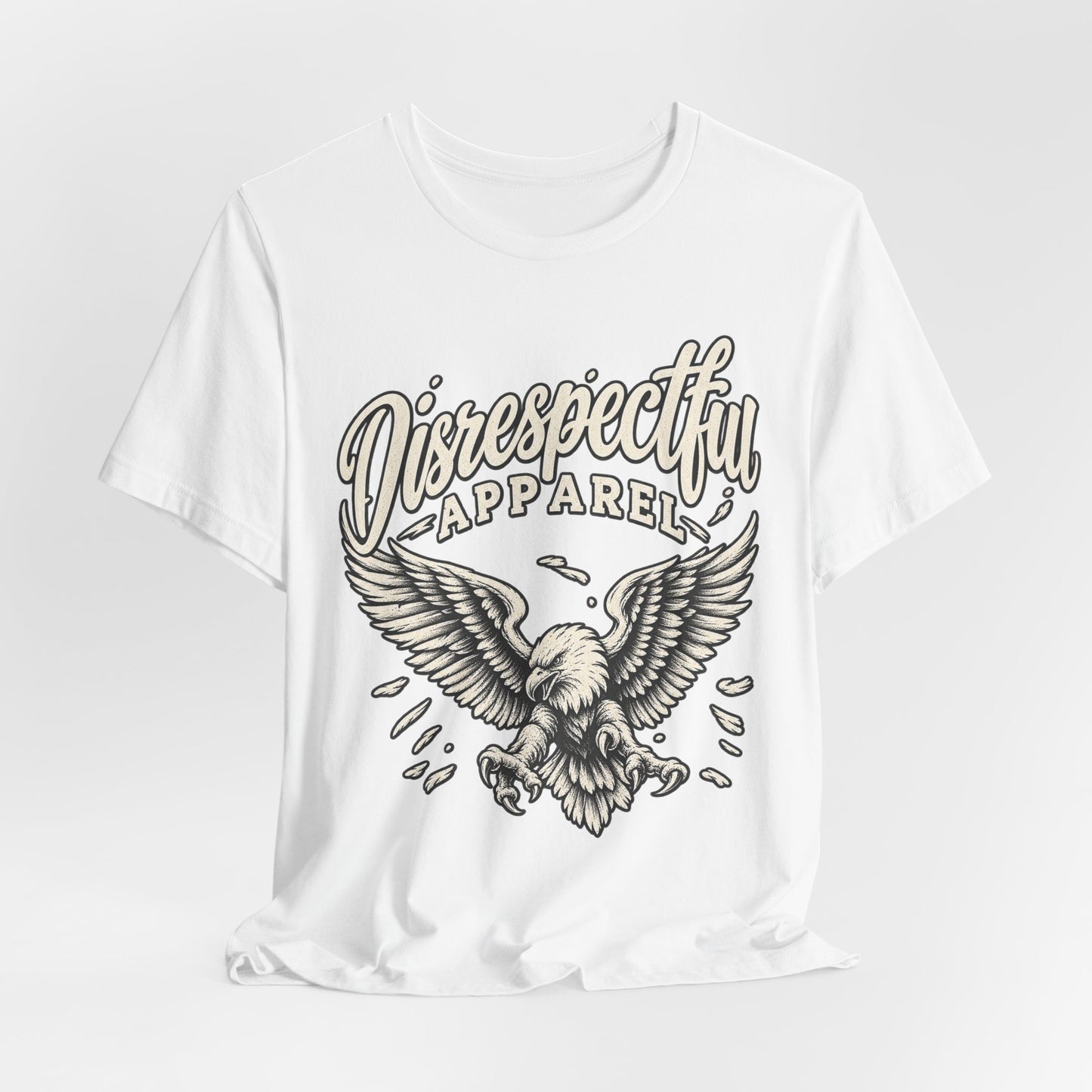 Disrespectful Apparel Eagle Graphic Tee — Vintage Script Logo T-Shirt