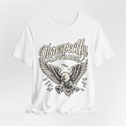 Disrespectful Apparel Eagle Graphic Tee — Vintage Script Logo T-Shirt