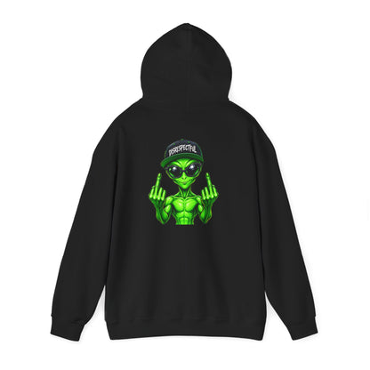 Disrespectful Alien — Back-Print Graphic Hoodie