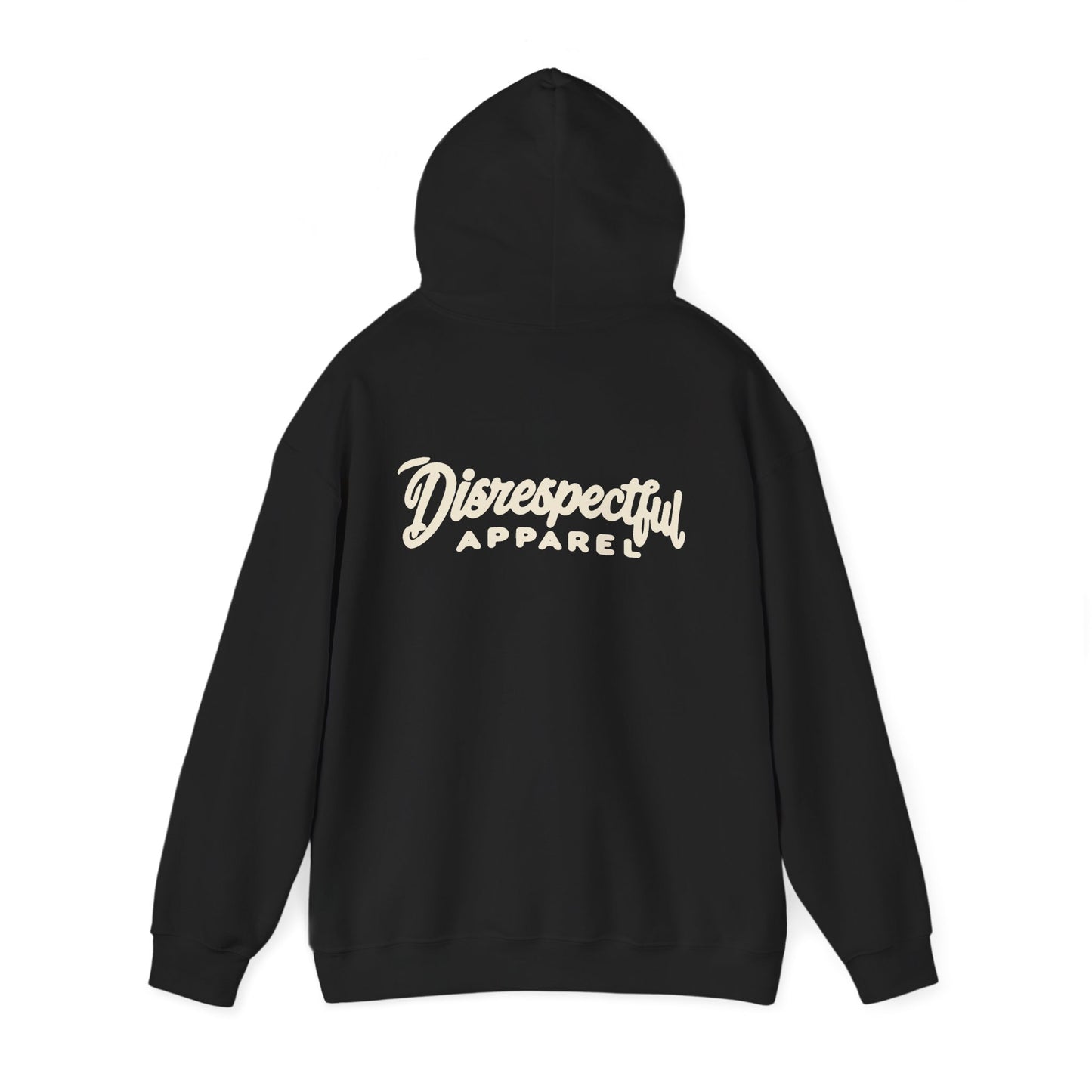 DA Script Logo — White — Back-Print Graphic Hoodie