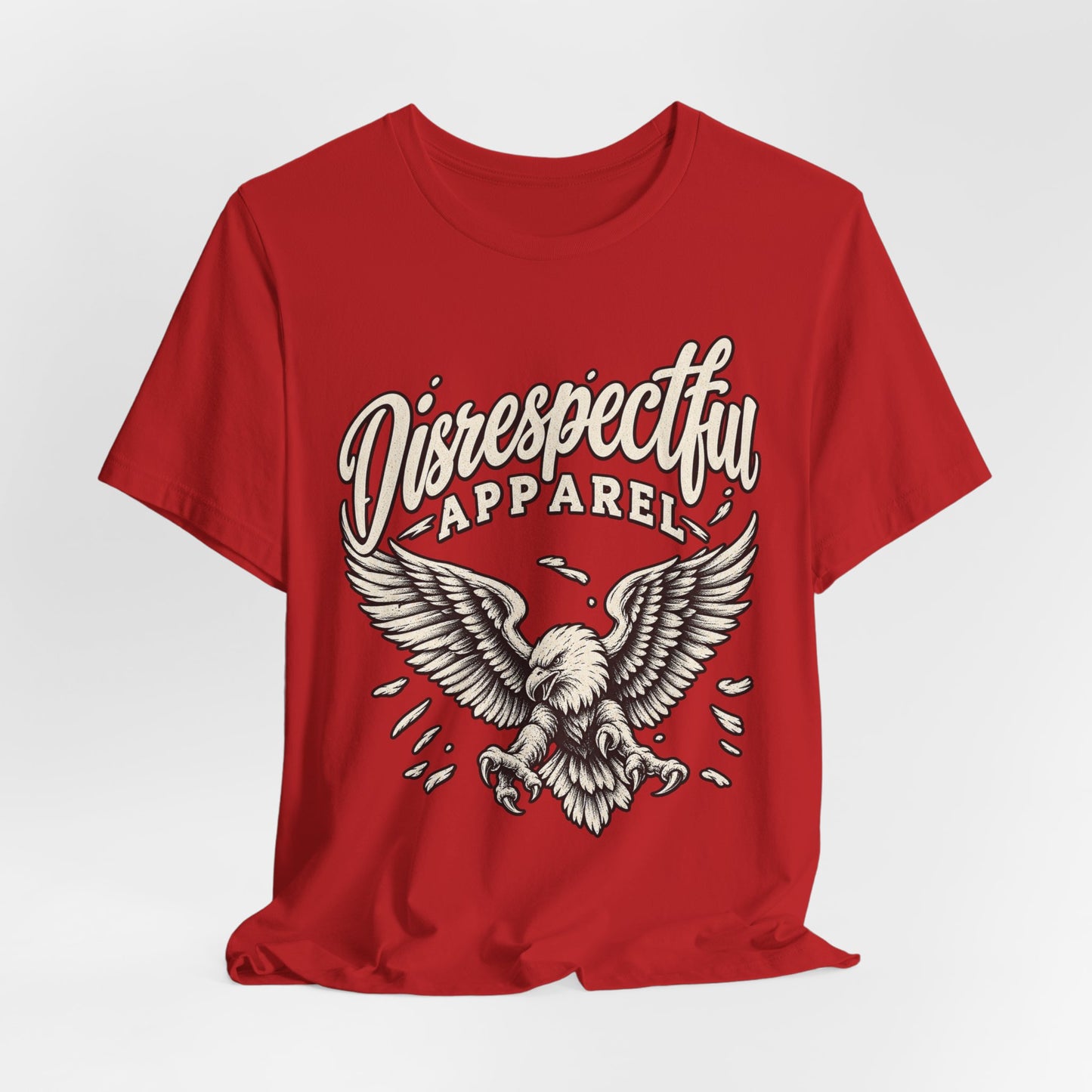 Disrespectful Apparel Eagle Graphic Tee — Vintage Script Logo T-Shirt