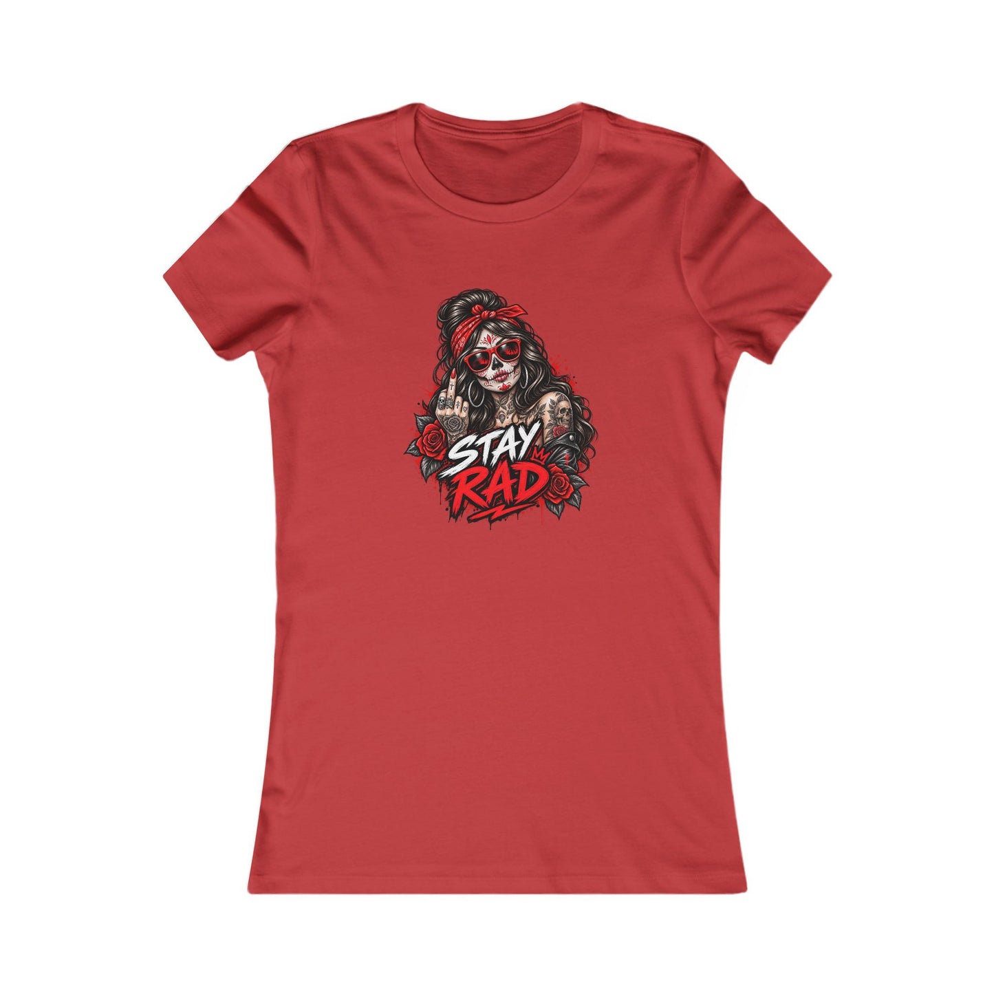 Stay Rad Skull Girl — Women's Favorite Graphic Tee