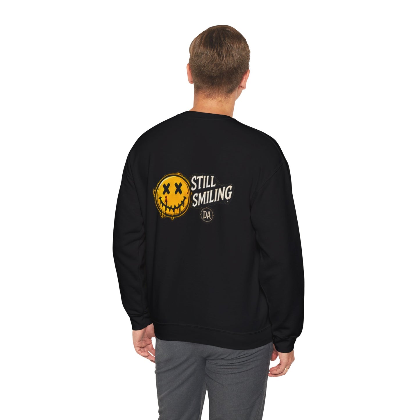 Still Smiling — Back-Print Graphic Crewneck