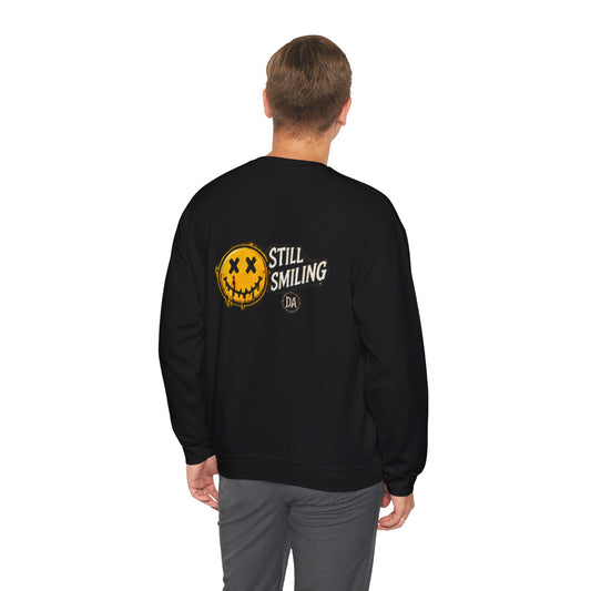 Still Smiling — Back-Print Graphic Crewneck