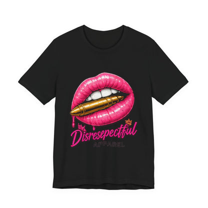 Kiss Kiss Bang Bang — Pink Lip & Bullet Graphic Tee