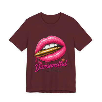 Kiss Kiss Bang Bang — Pink Lip & Bullet Graphic Tee