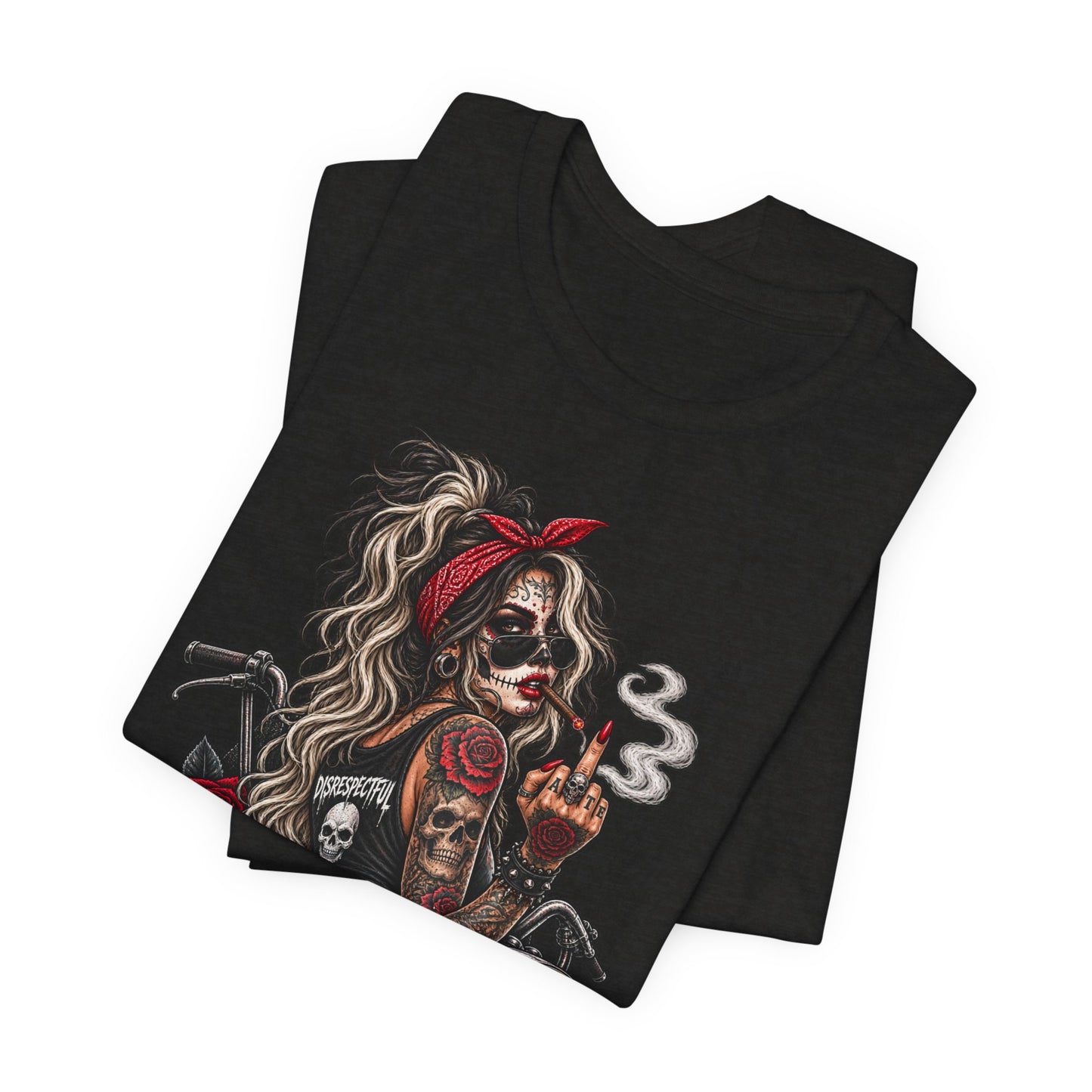 Disrespectful Apparel Skull Pin-Up Tee