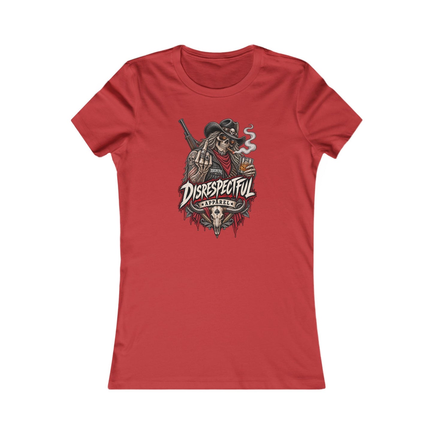 Disrespectful Apparel Cowboy Skeleton — Women's Favorite Graphic Tee