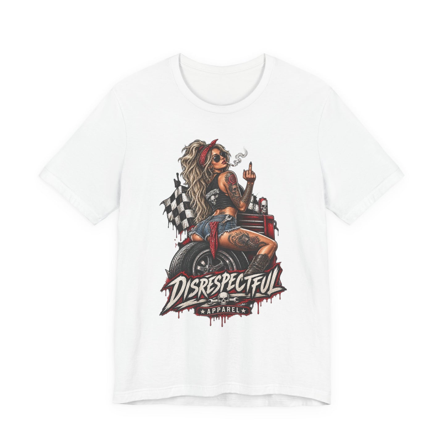 Disrespectful Apparel Biker Girl Graphic Tee