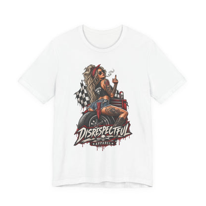Disrespectful Apparel Biker Girl Graphic Tee