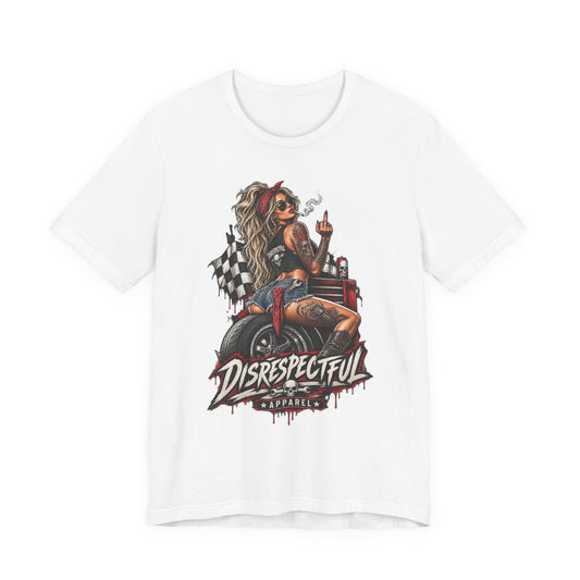 Disrespectful Apparel Biker Girl Graphic Tee
