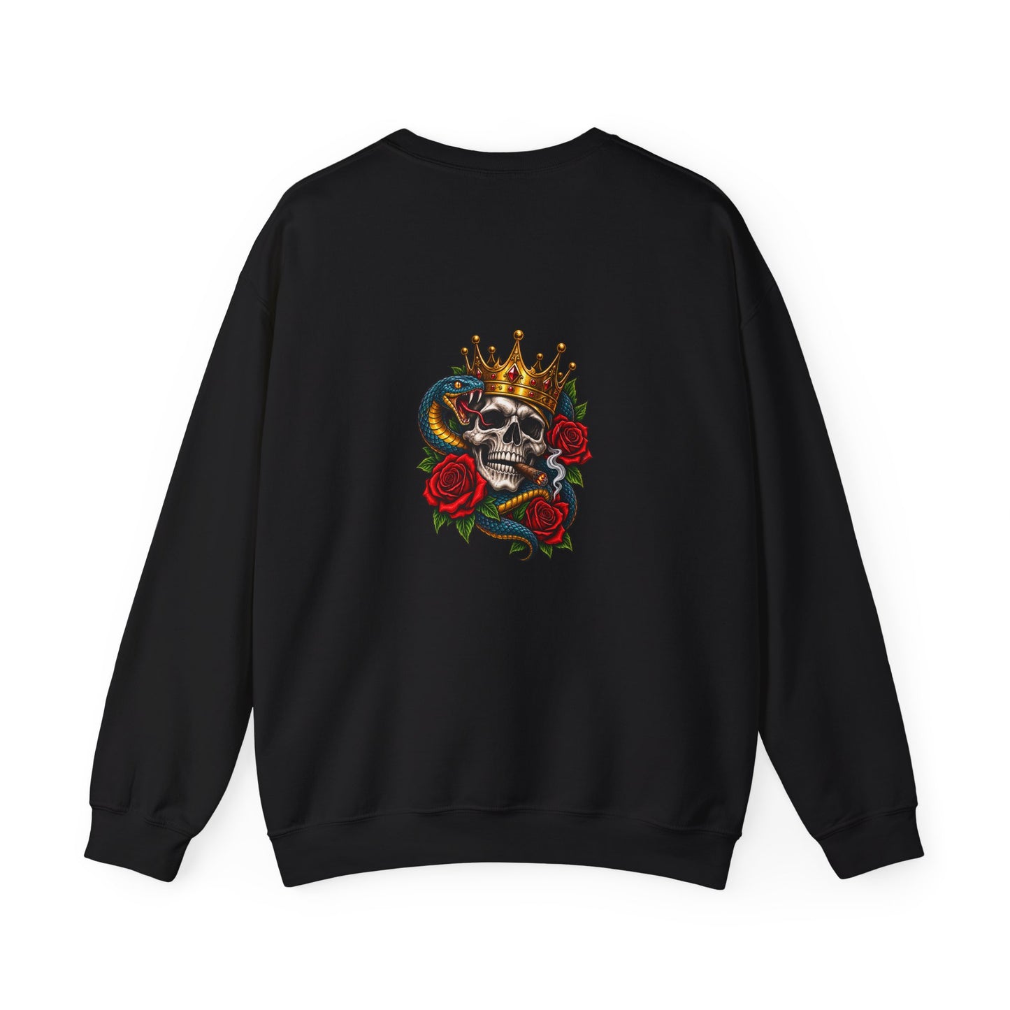Skull King — Snake & Roses — Back-Print Graphic Crewneck