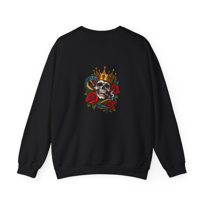 Skull King — Snake & Roses — Back-Print Graphic Crewneck