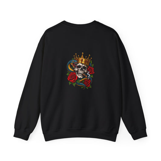 Skull King — Snake & Roses — Back-Print Graphic Crewneck