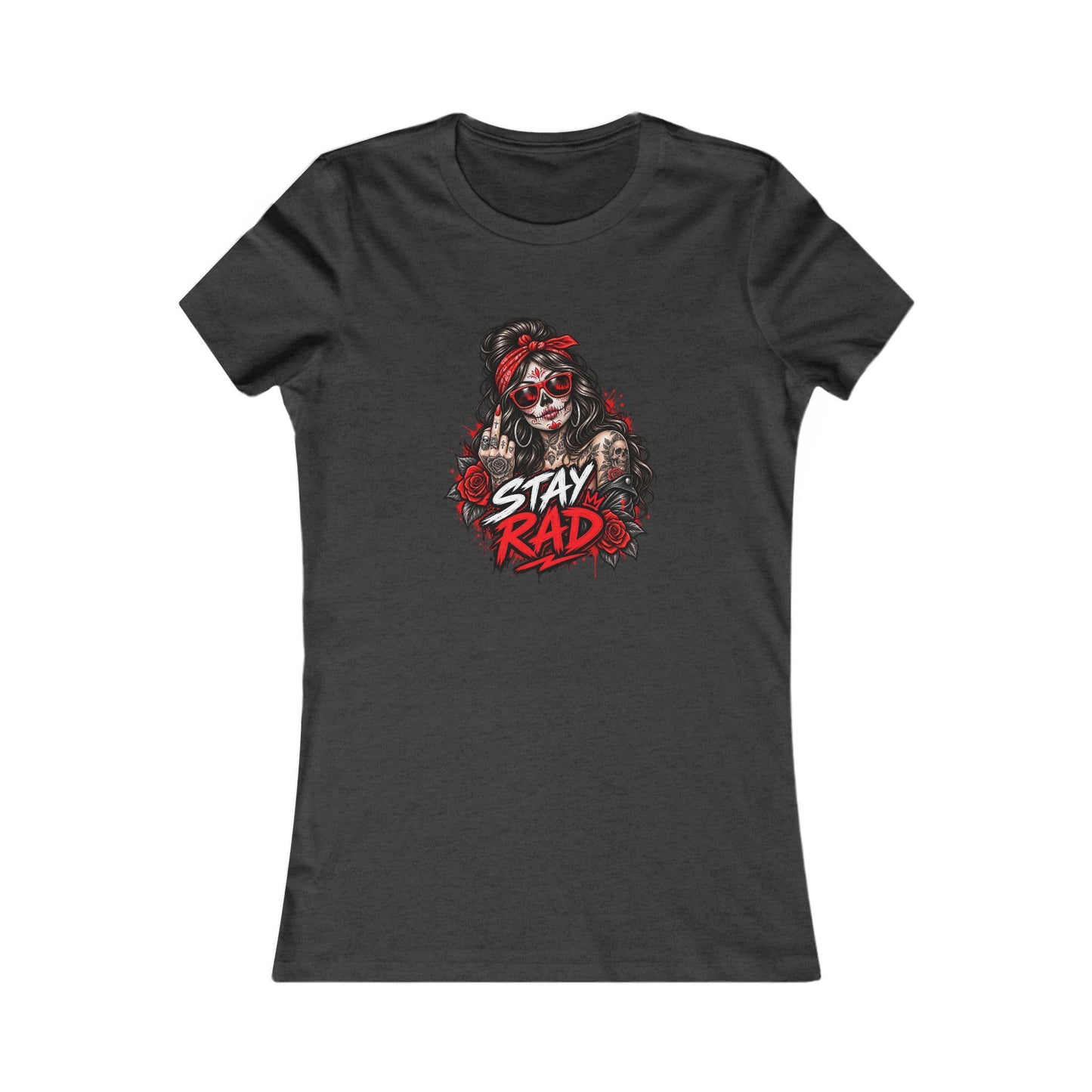 Stay Rad Skull Girl — Women's Favorite Graphic Tee