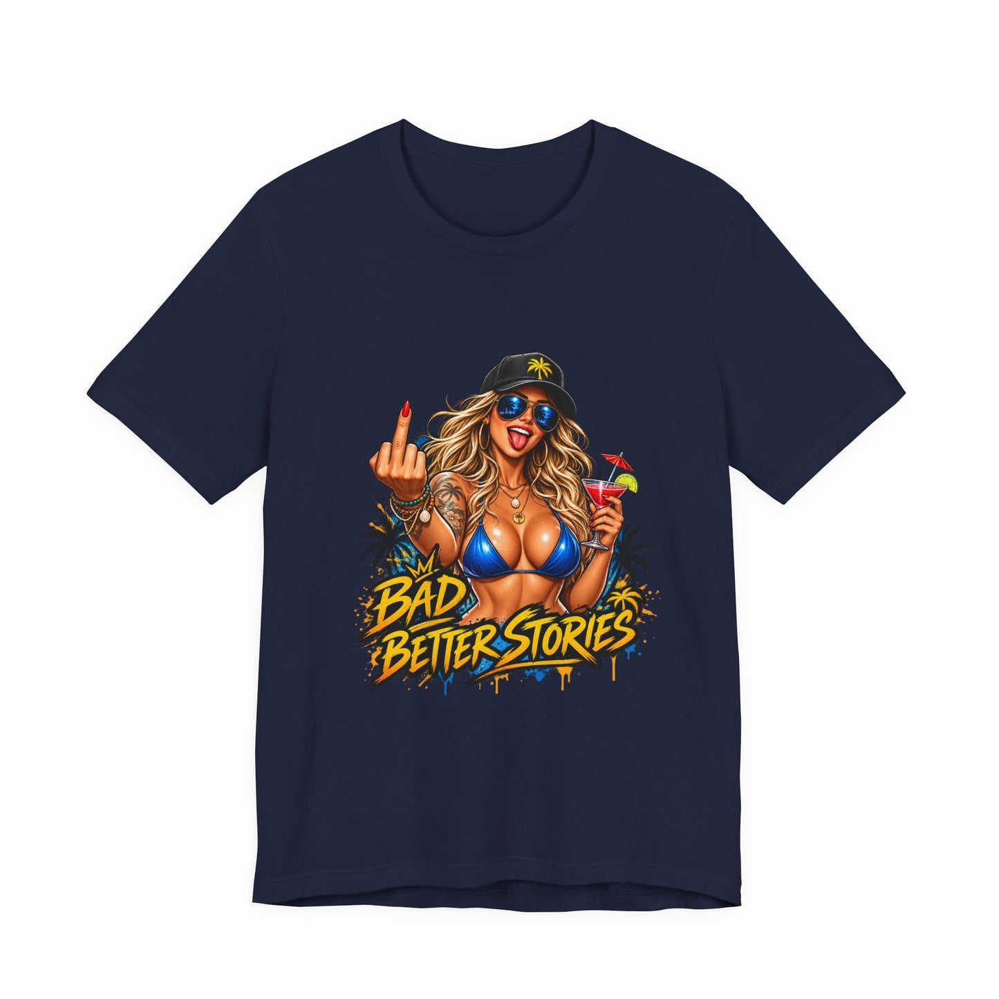 Bad Decisions, Better Stories — Beach Pinup Graphic Tee