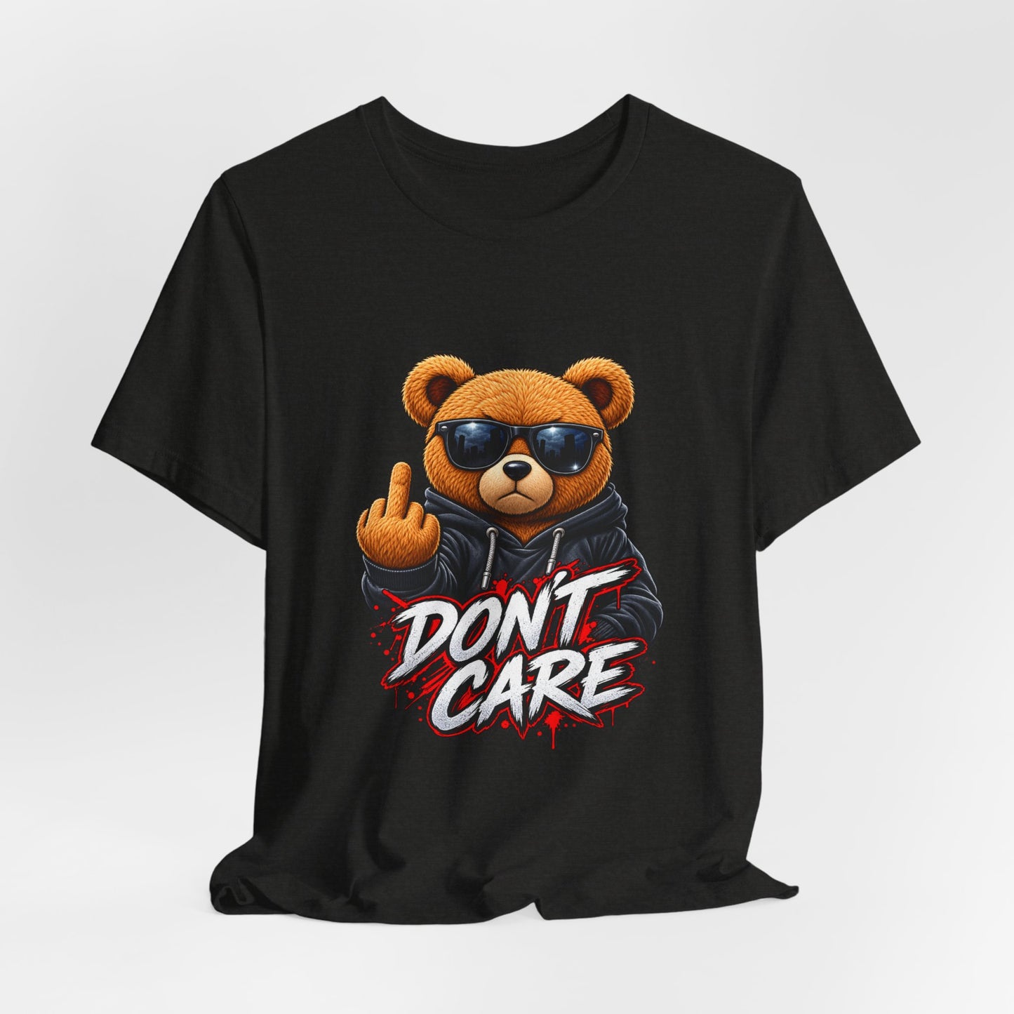 T-Shirt — 'Don't Care' Bear Graphic Tee
