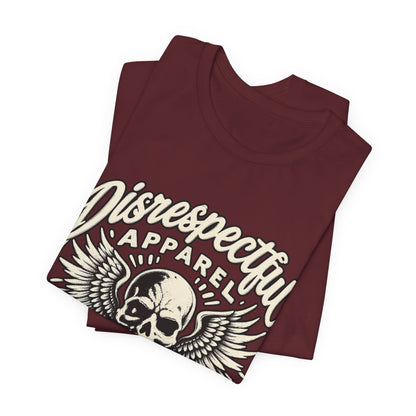Skull & Wings Tee — "Disrespectful Apparel" Graphic T‑Shirt