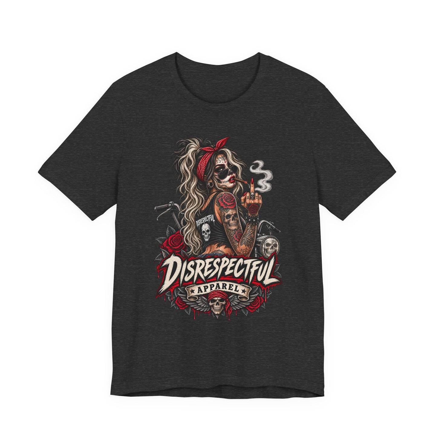 Disrespectful Apparel Skull Pin-Up Tee