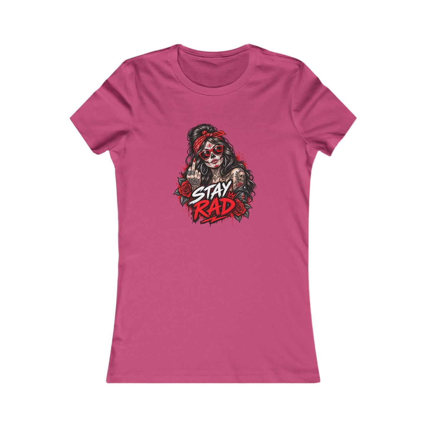 Stay Rad Skull Girl — Women's Favorite Graphic Tee