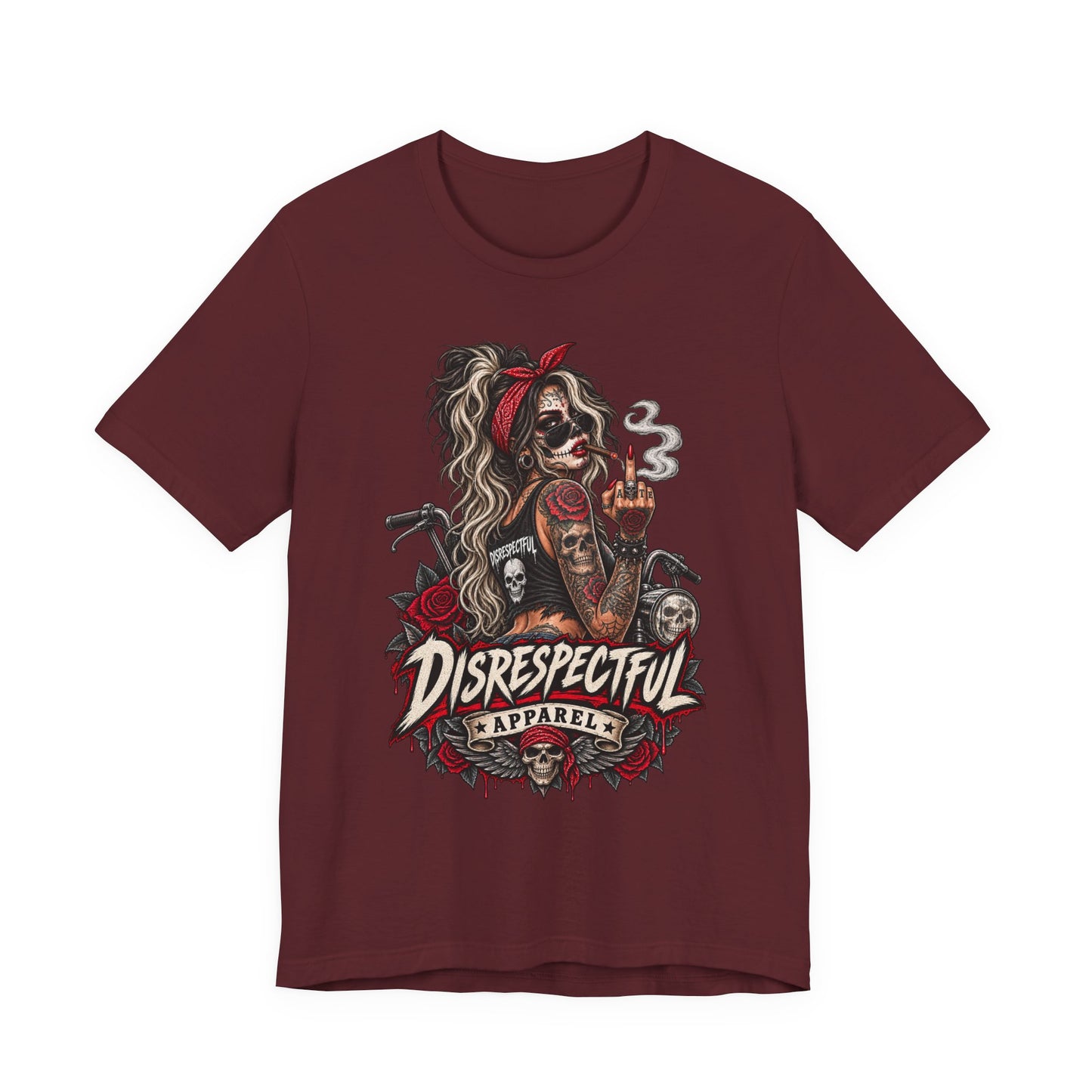 Disrespectful Apparel Skull Pin-Up Tee