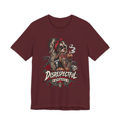 Disrespectful Apparel Skull Pin-Up Tee