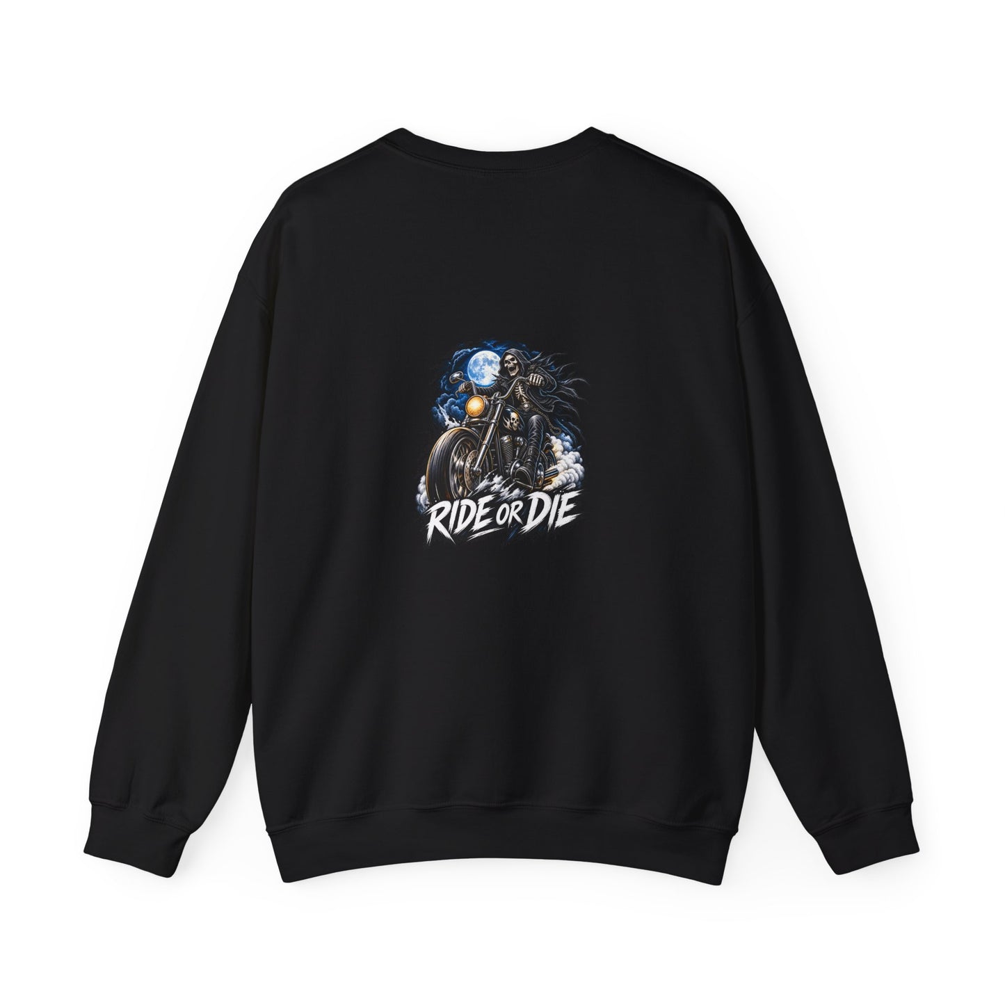 Ride or Die Motorcycle — Back-Print Graphic Crewneck