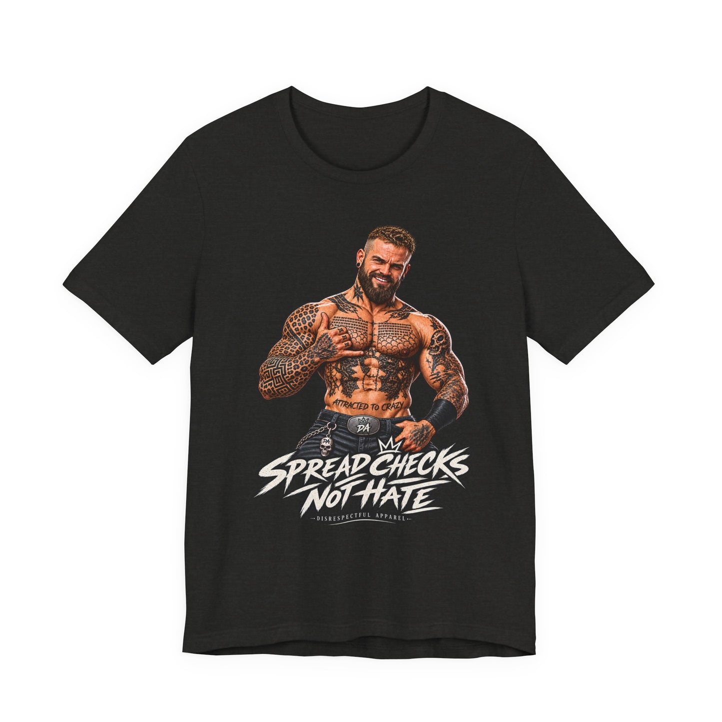 Spread Cheeks Not Hate — Tattooed Biker Graphic Tee