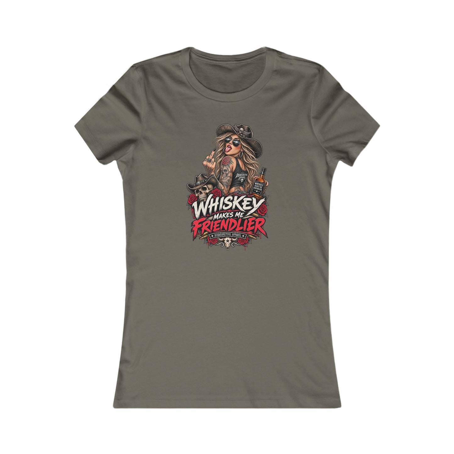 Whiskey Makes Me Friendlier — Women's Favorite Graphic Tee
