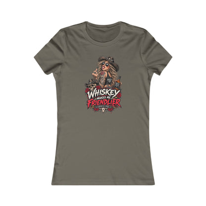 Whiskey Makes Me Friendlier — Women's Favorite Graphic Tee
