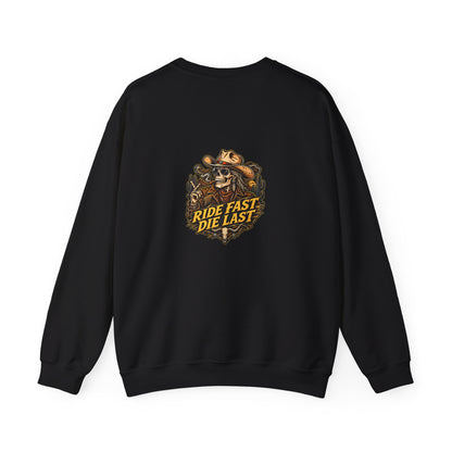 Ride Fast, Die Last — Back-Print Graphic Crewneck