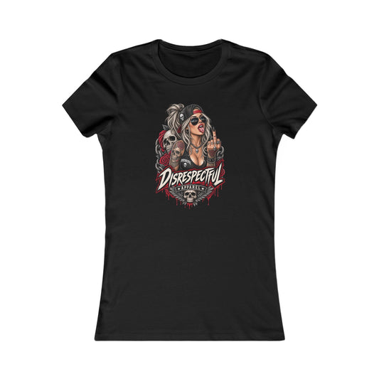 Defiant Pin-Up Skull — Women's Favorite Graphic Tee
