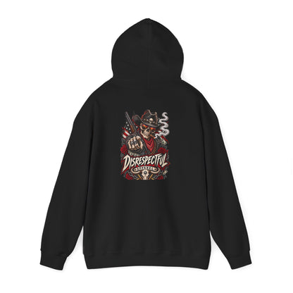 Biker Skull Cowboy — Back-Print Graphic Hoodie