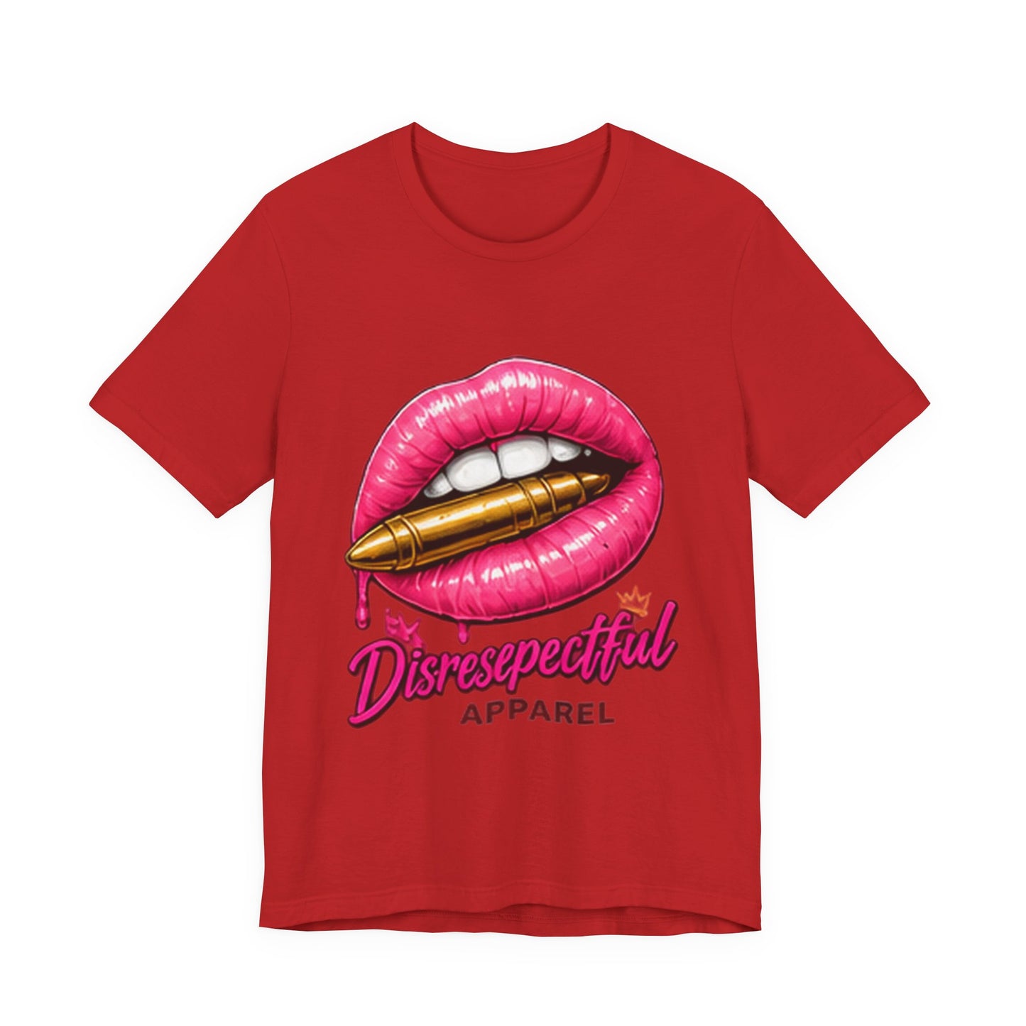 Kiss Kiss Bang Bang — Pink Lip & Bullet Graphic Tee