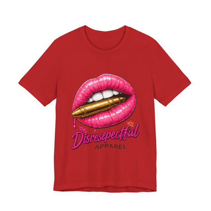 Kiss Kiss Bang Bang — Pink Lip & Bullet Graphic Tee